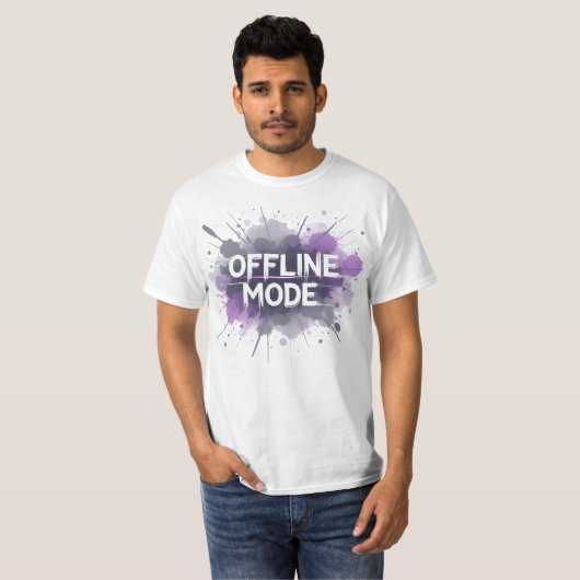 Offline modus – Grappig Relatable Social T-shirt (Voorkant volledig)