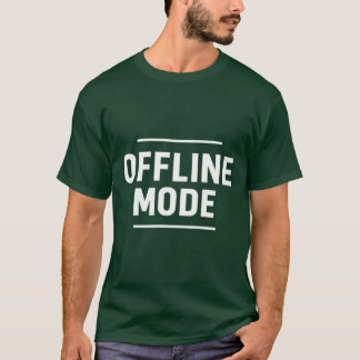 Offline Modus minimale typografie ontwerp T-shirt