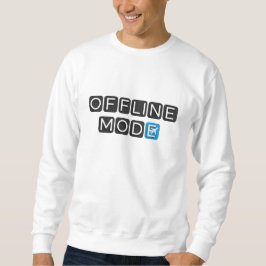OFFLINE MODUS Minimalistische Tech Typografie Ontw Trui