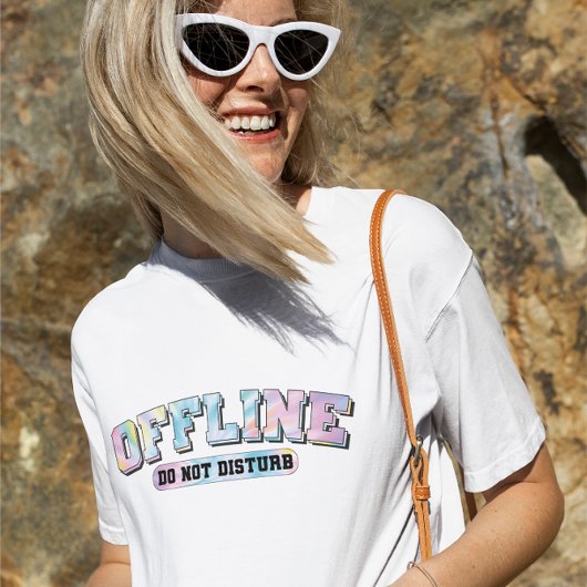 Offline Niet storen, Strand, Zomervakantie T-shirt