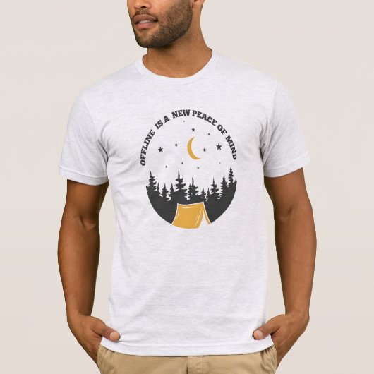 Offline Peace Of Mind Camping T-shirt (Voorkant)