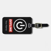 Offline power Button om te ontspannen chill of uit Bagagelabel (Voorkant horizontaal)