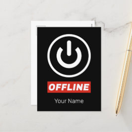 Offline power Button om te ontspannen chill of uit Feestdagenkaart