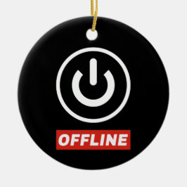 Offline power Button om te ontspannen chill of uit Keramisch Ornament
