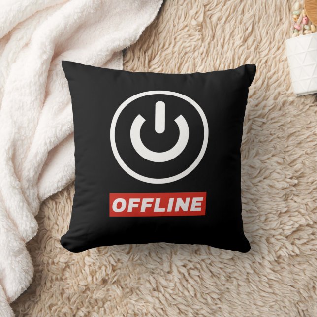 Offline power Button om te ontspannen chill of uit Kussen (Deken)