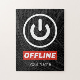 Offline power Button om te ontspannen chill of uit Legpuzzel
