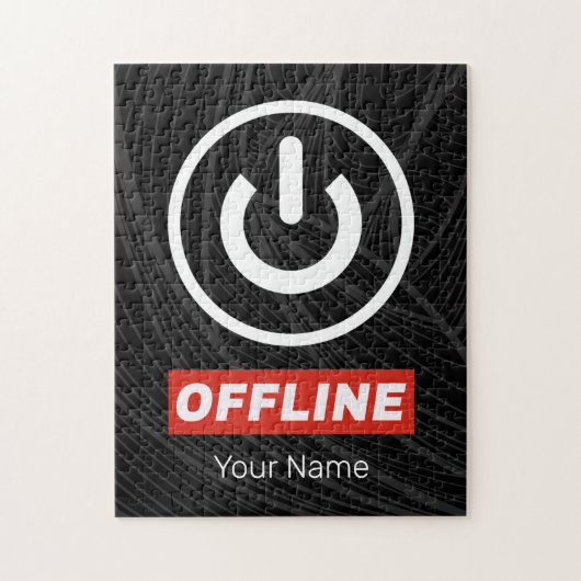 Offline power Button om te ontspannen chill of uit Legpuzzel (Verticaal)