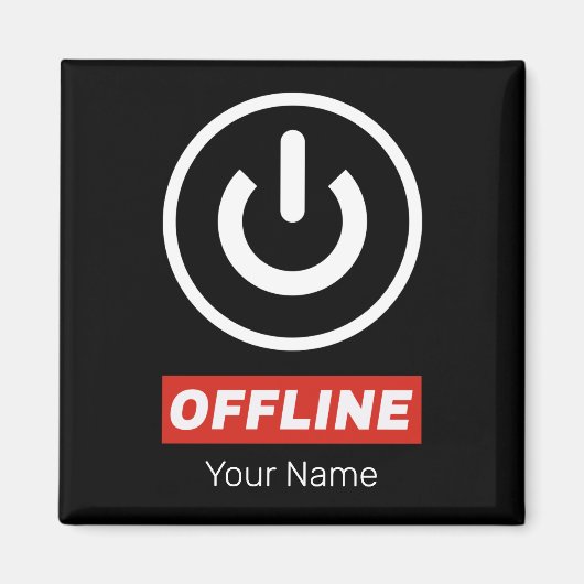 Offline power Button om te ontspannen chill of uit Magneet (Voorkant)