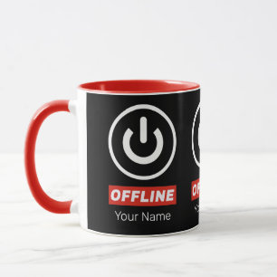 Offline power Button om te ontspannen chill of uit Mok