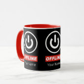 Offline power Button om te ontspannen chill of uit Mok (Voorkant links)