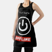 Offline power Button om te ontspannen chill of uit Schort (Insitu)