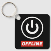 Offline power Button om te ontspannen chill of uit Sleutelhanger (Voorkant)