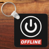 Offline power Button om te ontspannen chill of uit Sleutelhanger (Voorkant)