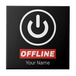 Offline power Button om te ontspannen chill of uit Tegeltje