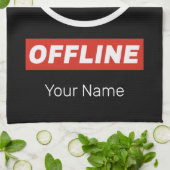 Offline power Button om te ontspannen chill of uit Theedoek (Gevouwen)