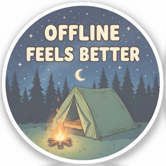 Offline Voelt Beter Sticker (Voorkant)