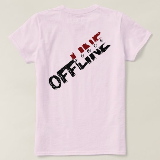 Offline vrede - Vrouwen Basic T-Shirt (Design achterkant)
