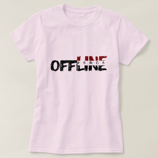 Offline vrede - Vrouwen Basic T-Shirt (Design voorkant)