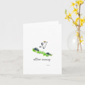 "Offline Zooming", leeg wenskaart Kaart (Gele Bloem)