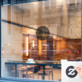 ÖFFNUNGSZEITEN DAGEN EN UREN LOGO BEDRIJF WELKOM RAAMSTICKER (Cafe Raam)