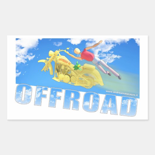 Offroad - 02 rechthoekige sticker (Voorkant)