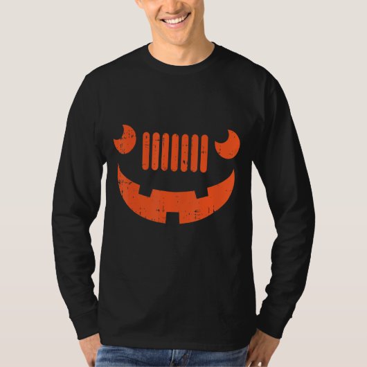Offroad 4x4 Auto Pompoen Kostuum Grappig Halloween T-shirt (Voorkant)