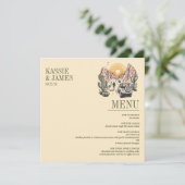 Offroad Canyon Couple Wedding Menu (Staand voorkant)