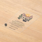 Offroad Canyon Paar Bruiloft Acryl Uitnodigingen (Laagn)