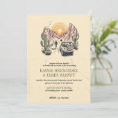 Offroad Canyon Paar Bruiloft Kaart (Staand voorkant)