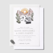 Offroad Canyon Paar Bruiloft Vellum Uitnodigingen (Offset)