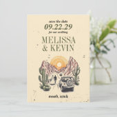 Offroad Canyon Paar Save The Date (Staand voorkant)