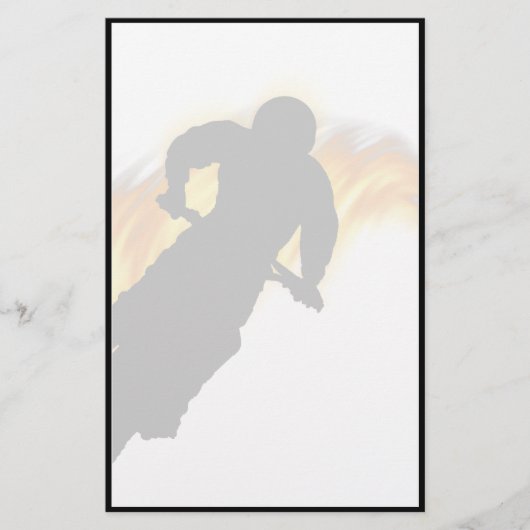 OffRoad Dirt Bike met Flames Briefpapier (Voorkant)