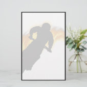 OffRoad Dirt Bike met Flames Briefpapier (Staand voorkant)