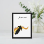 OffRoad Dirt Bike met Flames Kaart (Staand voorkant)