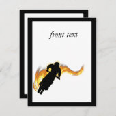 OffRoad Dirt Bike met Flames Kaart (Voorkant / Achterkant)