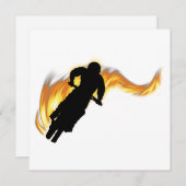 OffRoad Dirt Bike met Flames Kaart (Voorkant / Achterkant)