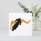 OffRoad Dirt Bike met Flames Kaart (Staand voorkant)