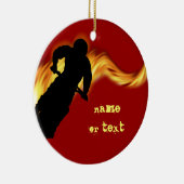 OffRoad Dirt Bike met Flames Keramisch Ornament (Rechts)