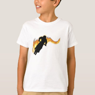 OffRoad Dirt Bike met Flames T-shirt