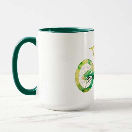 Offroad Downhill Sport Xtreme Waterverf Kunst Mok (Links)