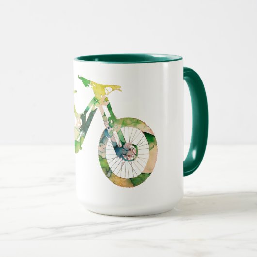 Offroad Downhill Sport Xtreme Waterverf Kunst Mok (Voorkant rechts)