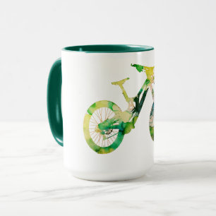 Offroad Downhill Sport Xtreme Waterverf Kunst Mok