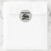 OffRoad Nevada 4X4 ATV past tekst T-Shirt aan Ronde Sticker (Tas)