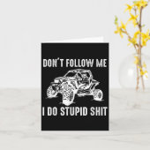 Offroad Utv Grappige Sxs Volg Me Niet Ik Doe Stud  Kaart (Gele Bloem)