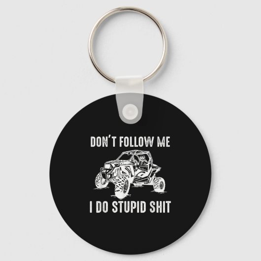 Offroad Utv Grappige Sxs Volg Me Niet Ik Doe Stud Sleutelhanger (Voorkant)