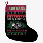 Offroad Vehicle Ugly KerstSweater Grote Kerstsok (Voorkant)