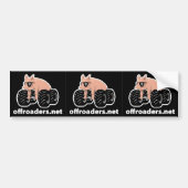 Offroader Hedmark - 3 webzwart Bumpersticker (Voorkant)