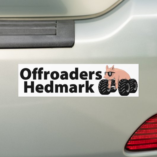 Offroaders Hedmark - Bumpersticker wit (Op auto)