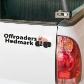 Offroaders Hedmark - Bumpersticker wit (Op Truck)