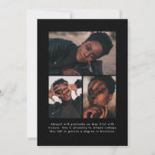 Offset Arch Black 4 Photo Afstuderen Aankondiging (Achterkant)